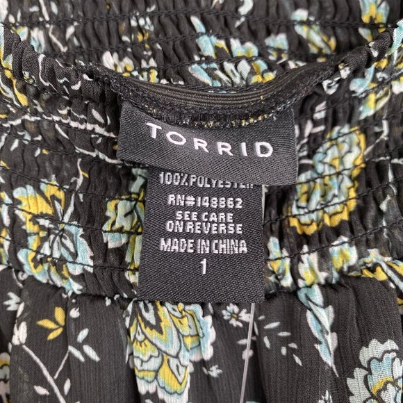 TORRID Off-shoulder Pattern Sheer Top - Picture 5 of 7